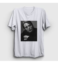 Presmono Unisex Beyaz Pose Mads Mikkelsen T-Shirt 555420tt (Beyaz)