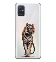 Samsung Galaxy A71 Uyumlu Kaplan Tasarımlı Şeffaf Telefon Kılıfı