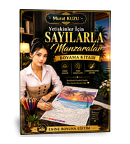 Yetişkinler İçin Sayılarla Manzaralar Boyama Kitabı