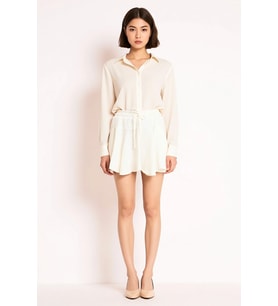 Kadın Mini Şort Etek %100 Pamuk Müslin Dokuma Elastik Bel Düz Desen Yaz Koleksiyonu Günlük Rahat