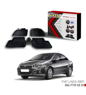 Fiat Linea -2007 için Uyumlu 3D Paspas (Karışık)