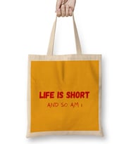 Mask life is short and so am i Bez Çanta Uzun Saplı