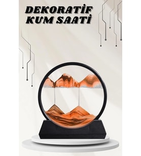 Dekoratif Kum Sulu Kum Saati Yuvarlak Şık Kum Tablosu Kum Saati Şeklinde Kum Tablo