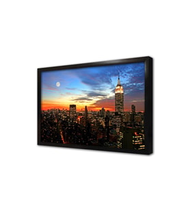 New York Gece Çerçeveli Mdf Tablo