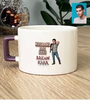 Kişiye Özel Karikatürlü Babaya Hediye Husband Dad Hero Lüks Fincan Babalar Günü Hediyesi