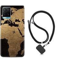 Vivo Y11S Y21S Y20 Y20S Y70 Kılıf Boyun Askılı Silikon Map Planet 1656