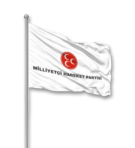MHP Parti Bayrağı 200x300 cm 1. Kalite Raşel Kumaş