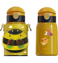 VAGONLİFE COCOSMILE ÖZEL KUTULU KILIFLI BOYUN ASKILI ÇELİK TERMOS CS8105 470ML SARI
