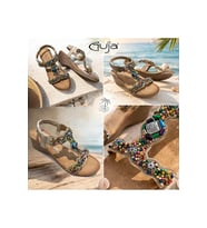 Guja 26y226 Kadın Taşlı Dolgu Taban Comfort Sandalet