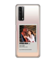 Huawei P Smart 2021 Uyumlu Spider Man Minimalist Poster Desenli Şeffaf Telefon Kılıfı