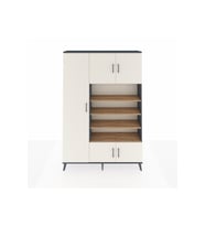 Arges Dolap 10 Raflı 5 Kapaklı 132x30x195 Antrasit-Aytaşı/Çam