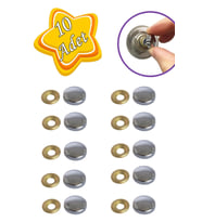 10 Adet Vida Kapatıcı Kapağı 20 Mm Metal Vida Tapası Tıpası Dekoratif Vida Gizleyici Krom