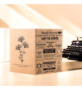 1987 Kraft Kutlama Kartı - Doğum Günü Kartı - Yıl Dönümü Kartı - Nostalji Gazetesi