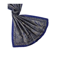 Enba Etnik Desenli Soft Pamuklu Şal 75x190 cm (Saks)