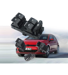 Volkswagen Golf 7 Cam Düğmesi Anahtarı Seti Takım Krom 2012-2017