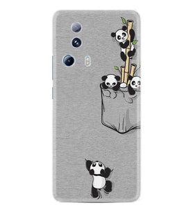 Xiaomi Mi 13 Lite Kılıf Silikon Desen Özel Seri Pandalar 1798