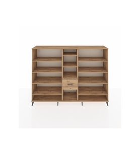 Hyperion Dolap 11 Raflı 3 Çekmeceli  220x44x163 Çam-Çam