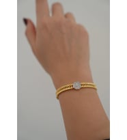 Zirkon Taş Detaylı Vip Tasarım Bileklik (Karışık)