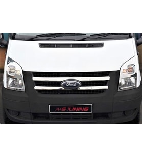 Ford Transit Krom Ön Panjur 2007-2010 2 Parça Paslanmaz Çelik