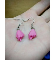 Nah İşareti Nah Çeken Küpe Pembe