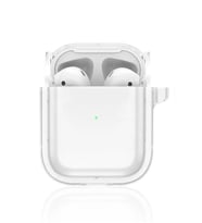 Movenchy Apple Airpods 4 (4.nesil) Shiny Şeffaf Kılıf - Beyaz