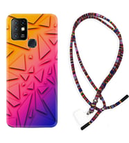 INFINIX Hot 8 9 10 11S Hot 10 Play 10T Kılıf Boyun Asklı Rasta Silikon Üçgenler 1635