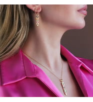 Apm Modeli Gold Kaplam Renkli Zirkon Taşlı Gümüş Set