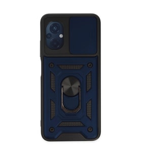 Xiaomi Poco M5 Kılıf Pars Lens Yüzüklü Silikon - Lacivert