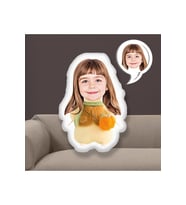 Kişiye Özel Fotoğraflı Örgü Kız Yastık 115313 30 cm