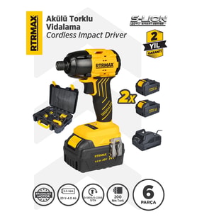 Rts5020 Şarjlı Torklu Vidalama Makinası 200 Nm 20V Çift Akü S-lion
