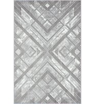 Eliana Home Baskılı, Yıkanabilir Kaymaz Taban Salon Halısı LNA0347 100x150 cm (Gri)
