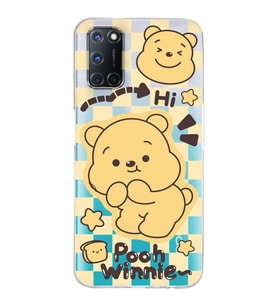 Oppo A52/A72/A92 Uyumlu Winnie The Pooh Desenli Şeffaf Telefon Kılıfı