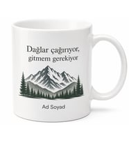 Dağ Memleketi Sevenlere Kişiye Özel Baskılı Kupa Bardak Hediye