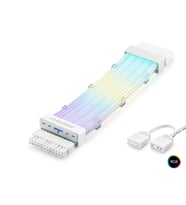 24 Pin Argb Power Supply Uzatma Kablosu Gümüş Kaplamalı Bükülebilir 2 Mm 108 Led Beyaz ND2814W