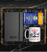 Babalar Gününe Özel Kişiye Özel Kupa & 250 Gram Tchibo Special Filtre Kahve & Kişiye Özel Defter Hediye Seti