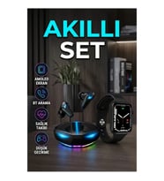 Akıllı Saat ve K55 Bluetooth Kulaklık İkili Set OLED Ekran Kablosuz Teknoloji Paketi