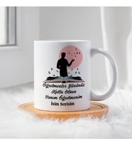 Öğretmenler Günü İçin Kişiye Özel Porselen Kupa Bardak - BY-KP-0000303 (Beyaz)