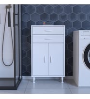 TRENDLİNE 54 x 95,1 x 32,5 cm İki Kapaklı İki Çekmeceli İki Bölmeli Çok Amaçlı Dolap Ofis Dolabı