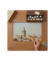 Galata Kulesi Tasarımı 240 parça Ahşap Puzzle Ahşap Kutuda MP08695