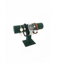 Tekli Süet Kumaş Yeşil Renk 22/16 cm Saat Bileklik Sergileme Standı