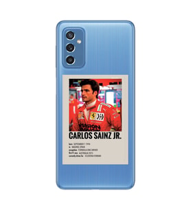 Samsung Galaxy M52 Uyumlu Carlos Sainz Desenli Şeffaf Telefon Kılıfı