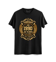 Vintage Gold Awesome Series February 1990 Siyah Tshirt