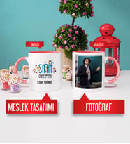Sınıf Öğretmeni Kupa Bardak Pembe Fotoğraflı