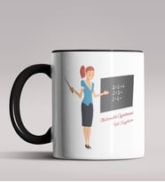 Kişiye Özel Matematik Öğretmeni Tasarımlı Siyah Renk Kupa 3 (Siyah)