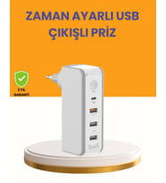 Zaman Kontrollü Şarj Cihazı 30W Hızlı Şarj Ve Çoklu Usb Çıkışı