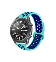 Samsung Galaxy Watch 46mm Uyumlu 22mm Kordon Silikon Esnek Yumuşak Delikli Spor KRD-02 Kayış
