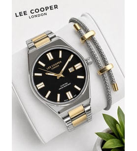 Lee Cooper 2 Yıl Garantili Takvimli Kadran Bileklik Hediyeli Erkek Kol Saati E8325.250