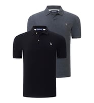 İKİLİ SET T8561 DEWBERRY ERKEK TSHIRT-ANTRASİT-SİYAH