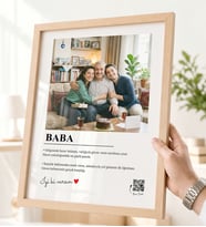 Babalar Günü Hediyesi Kişiye Özel Fotoğraflı Baba Çerçevesi - QR Kodlu Anlamlı Babaya Hediye Tablo