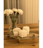 3lü Dekoratif Kokulu Mum Set Bubble Istiridye Buz Dağı